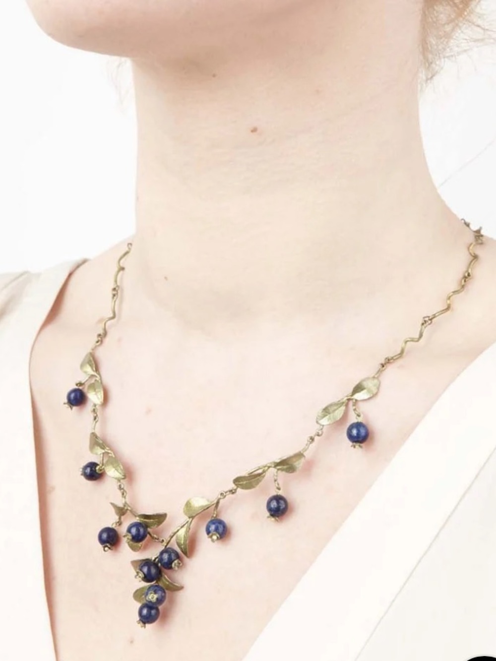 Michael Michaud blueberry twig necklace and earrings